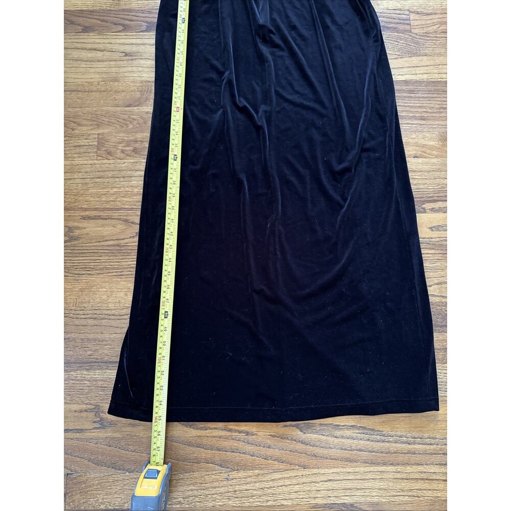 Bari Jay Black Faux-Feather Off-the-Shoulder Gown with Front Slit Size 13-14 C26 - Picture 12 of 12